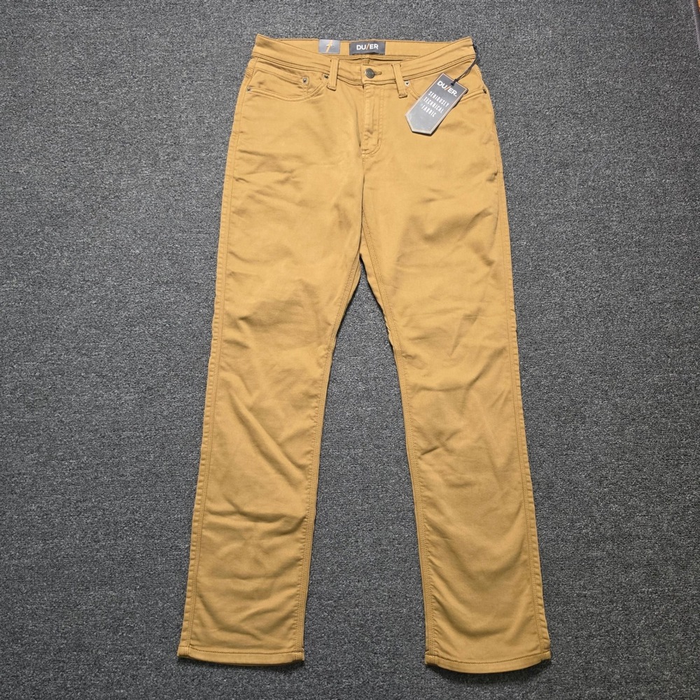 DU/ER No Sweat Relaxed Taper Tobacco Mens 32x32 MFNR1002 Technical Pants NEW